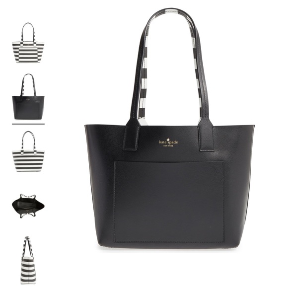 kate spade Handbags - Kate Spade Black stripe Jonest Street Posey tote